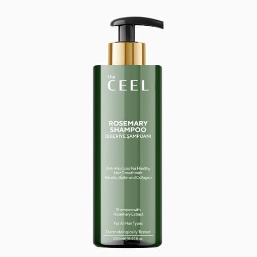 The Ceel Rosmarin Shampoo Bio: Haarwachstum, Gegen Haarausfall, Veganes Rosemary Shampoo mit Biotin, Keratin und Collagen für Haarwachstum 250 ML