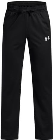 Under Armour Boys' Brawler 3.0 Tapered Pants, (001) Black / / White, Youth Large