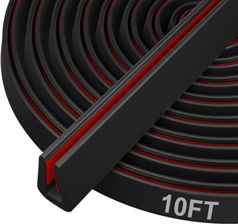 Car Door Edge Protector Self-Adhesive - U-Shaped Rubber Edging Trim, Ideal for Car Doors, Metal Sheet, Glass Panel, Plastic Trim and Furniture by Hzetuu