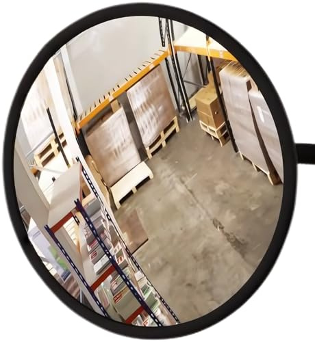 Vigil 600mm Security Mirror - Safety Mirror with Flexible Bracket | Convex Safety Mirror for Surveillance, Blind Spot Mirrors for Indoor & Outdoor Use, Surveillance Mirror, Anti-Theft Design
