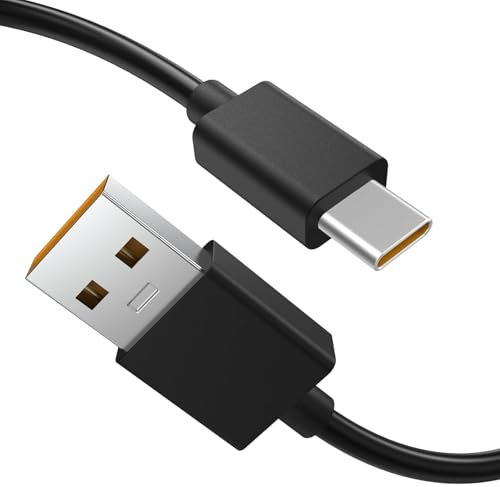Toxaoii Câble d'alimentation de charge USB de type C compatible avec JBL Charge 5, Charge 4, Go 3, JBL Flip 6, Flip 5, Pulse 4, JR POP, haut-parleur sans fil JBL Endurance Peak (noir/100 cm)