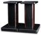 Universal Wood Grain Speaker Stands 11.8 Inch (30cm) Pair of Hollowed Stands for Enhanced Audio Listening in Home Theaters & Cinemas