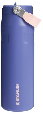 Stanley Flip Straw 2.0 Trinkflasche mit Strohhalm 0.7L - Thermobecher Kühlt 12 Stunden - 3 Tage Eisgekühlt - BPA-frei - Auslaufsicher - Für Getränkehalter - Spülmaschinenfest - Lupine