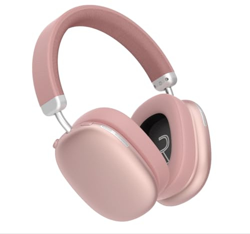 Wireless Headphones with Memory Foam Earmuffs, Breathable Mesh Design, Full Ear Coverage, Ergonomic Fit,Wireless Stereo Waterproof Codecs For Audiophiles P9 EarBuds. (pink)