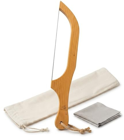 Generisch SauerSoul Profi Brotschneider – Bogenmesser aus Naturholz & Edelstahl – inkl. extreme scharfe Klinge & Beutel – Für Sauerteig, Krustenbrot & Baguette – Präziser, sicherer Schnitt
