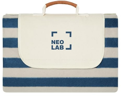 Vinga Alba RPET Striped Picnic Blanket (0.5cm x 200cm x 150cm) (Navy)