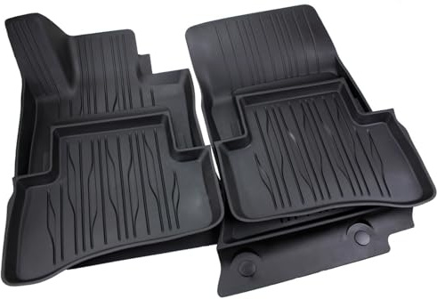 Original Fußmatten Kompatibel mit E-Klasse W214 S214 X214 All-Terrain 4tlg. | Automatten in Premium Qualität Allwetterschutz Schmutz Schnee & Feuchtigkeit Gummimatten Dynamic Lines Schwarz vorne + hinten