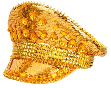 W WIDMANN MILANO Party Fashion - Pailletten Mütze | Glitzernde Kappe mit Wende-Pailletten für Karneval, Pride Events, Festival und Party-Outfits