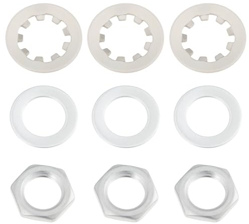 AS Axis Spindleon 30 Piezas Kit de Tuercas y Arandelas M7 7mm para Potenciómetros Métricos Mini de Guitarra y Amplificador