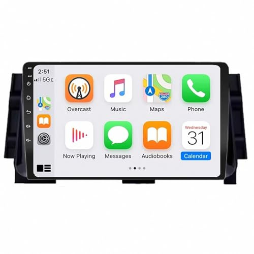 Carplay Inalámbrico Portátil y Android Auto para Nissan MICRA Kicks 2017-2019 con Cámara Trasera y Delantera HD 1080P, Navegación GPS, Radio Receptor FM, 4 Nuclear 1G+16G