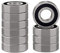 XiKe 6203-2RS Kugellager 17x40x12mm Chromstahl und Vorgeschmiert, 6203RS Rillenkugellager mit Gummi Doppeldichtung, 10er-Packung