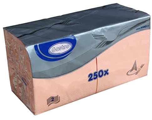 SWS-Schüler Servietten 2-lagig, 24 x 24 cm apricot [250 Stück]