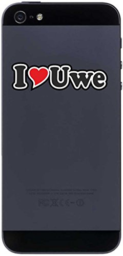 Aufkleber Decal Handyaufkleber Handyskin 70 mm Ich Liebe - I Love Uwe - Smartphone Telefon Handy - Sticker mit Namen vom Mann Frau Kind