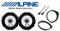 Kit 2 Casse coassiali Per Opel Corsa dal 2006 Qualità Con Adattatori E Supporti Altoparlanti Alpine Predisposizione Anteriore
