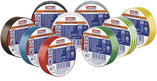 TESA CINTA AISLANTE HOMOLOGADA BICOLOR 20M X 19MM 53988