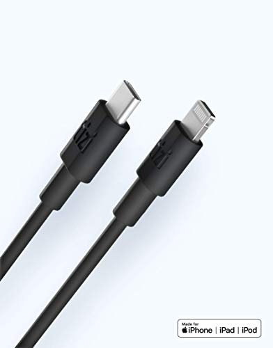 tizi flip Ultra – USB-C auf Lightning Kabel (50cm, schwarz), Apple Mfi Zertifiziert, PD Power Delivery Kabel zum Schnellladen. Kompatibel mit iPhones ab iPhone 8 und mit iPad