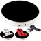 Leadleds 12 Black Velvet Top Motorized Turntable Display, 360 Degree Electric Rotating Display Stand for Jewelry, Watch, Digital Product, Hobby Collectible