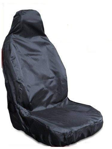 HMS For Ford Transit Custom 2017 - Single Heavy Duty Driver Captain Passenger Van Car Seat Cover Protector Waterproof - BLACK - 1 x Front