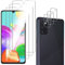 QULLOO Schutzfolie für Panzerglas für Samsung Galaxy A41, 3 Stück Displayschutzfolie mit 3 Stück Kameraschutz, 9H Härte Gehärtetes Glas HD Klar Schutzglas Anti-Kratzen Folie