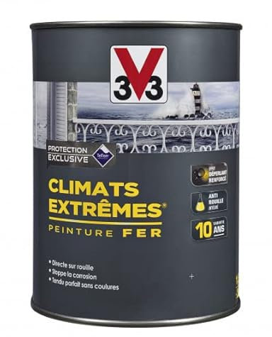 Peinture fer Climat Extrême brillant 0,5L (teinte au choix) V33 - Ton: Vert omorika