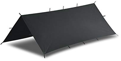 Helikon-Tex SuperTarp Small - Polyester Ripstop Tarp/Plane - Shadow Grey - Outdoor Bushcraft Jagt Survival