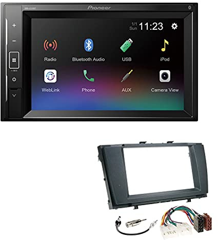 Pioneer DMH-A240BT 2-DIN Autoradio Bluetooth USB passend für Toyota Avensis T27 ab 2009 schwarz