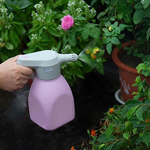 Pulverizador automático de jardín, rociador de agua eléctrico inalámbrico, rociador a presión con capacidad de 1,5 l, riego de plantas, lavado de coche, limpieza doméstica, carga USB