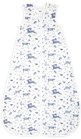 aden + anais™ Schlafsack, 1,0 TOG Wert, tragbare Decke für Babys, Bunte Muster für Mädchen & Jungen, Schlafsack für Neugeborene aus 100% Bio-Baumwoll-Musselin, Outdoors (0-6 Monate)