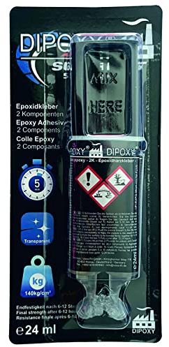 Epoxidharz 2K Kleber Dipoxy Superfast 1:1 5min Klebstoff Transparent für Kristall Glas Keramik Schmuck Holz Marmor Metall diverse Kunststoffe (1)