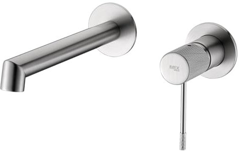 IMEX GLD038/NQ LINE Grifo de Lavabo Empotrado Níquel Cepillado