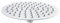 IMEX Spruzzatore doccia rotondo soffione doccia extra piatto in acciaio inox Ø 20 cm, bianco opaco - RDN001/BL