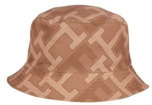 Tommy Hilfiger TH Monogram Reverse Bucket Hat, Fischerhut, Wendehut, Karamell