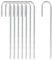 Keadic 8Pcs 12 Galvanized Rebar Stakes, Heavy Duty J Hooks Black Steel Ground Anchors with Chisel Point End Garden Plant Support Stake for Canopy Camping Tent Chain Link Fence