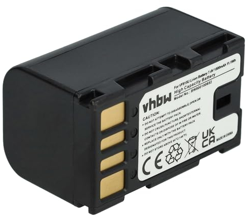 vhbw batteria sostituisce JVC BN-VF815U, BN-VF823, BN-VF823U per videocamera camcorder (1400mAh, 7,2V, Li-Ion) con infochip