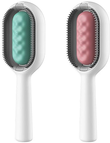 2pcs Pet Hair Removal Comb With Water Tank, Cat Brush Dog Brush, Cleaning Brush With Water, Pet Hair Multifunctional Brush, 3 In 1 Pet Hair Removal Brush, Suitable For Pets