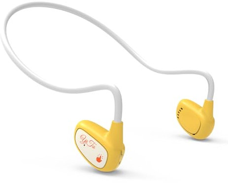 AMAFACE Kids Headphones, Open Ear Kids Wireless Headphones, Llight Weight Portable Bluetooth Headphones with Mic,Touch Control, Comfortable, Waterproof, Perfect for School Kids Phone Tablet (Yellow)