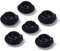 Terra Home 6er Cappuccino-Tassen Set - Schwarz, 200 ml, Glossy, Porzellan, Dickwandig, Spülmaschinenfest, italienisches Design - Kaffee-Tassen Set mit Untertassen