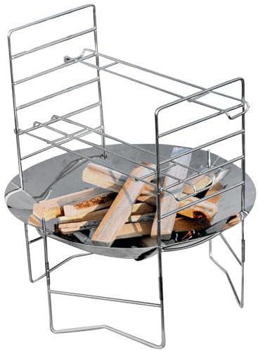 Fulenyi Camping-Feuerstelle-Grill, Lagerfeuer-Feuerstelle-Grill | Faltbarer, kochbarer Campingkocher-Grill-Grillrost,Holzofen-Camp-Zubehör, Barbecue-Grill für Lagerfeuer, Outdoor-Aktivitäten