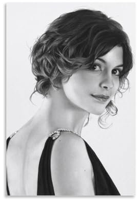 Poster mit französischen Filmschauspielerinnen Audrey Tautou, 6 Poster, Gemälde, Leinwand, Wandkunst, Wohnzimmer, Poster, Gemälde, 50 x 75 cm