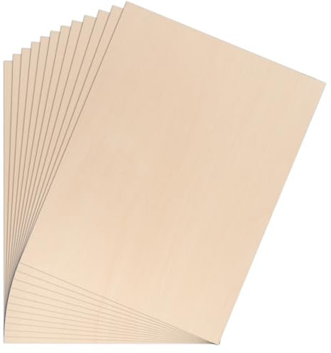 LDHHYH 10 Stück Sperrholzplatte 2mm, 300 x 200mm Lindenholz Balsaholz Platten, Holzplatten zum Basteln,Sperrholz Lindenholz für Gemälde, DIY Modell, Flugzeug Model