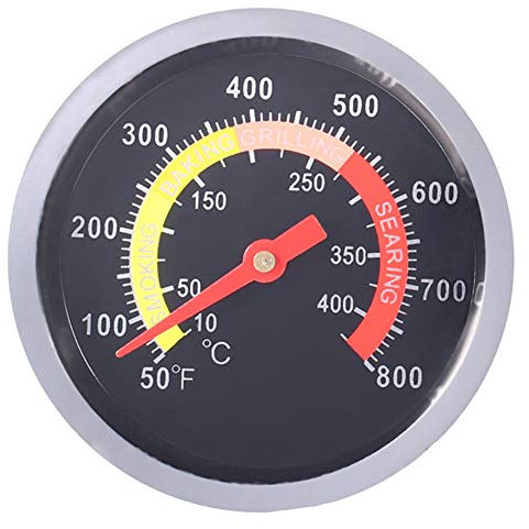 QIGESHILIU BBQ Thermometer Outdoor Barbecue Smoker Grill Stainless Steel barbecue thermometers, 10-400 ℃ / 50-800 ℉ BBQ Temperature Gauge for Weber, Charbroil, Chargriller, Blooma, Brinkmann, kamado