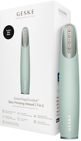 GESKE Skin Firming Wand | 7 in 1 | Anti-Aging | Mikrostrom Facelift | Reduziert Alterserscheinungen | Fortschrittlicher Facial Firmer | Red LED Light Technology | Reduziert Alterserscheinungen | Fortschrittlicher Facial Firmer | Red LED Light Technology