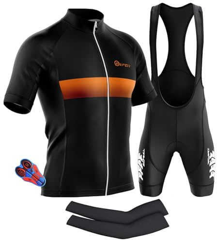 Herren Fahrradbekleidung Set Radtrikot Herren MTB Hose Herren Kurz Rennrad Trikot Fahrradtrikot Kinder Rennrad Trikot Set Herren Rennrad Brille (P5,3XL)