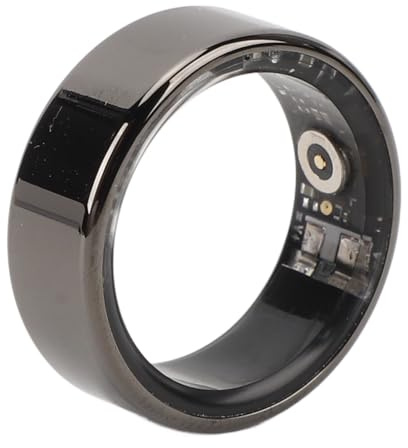 Smart Ring Fitness Tracker, Schlaf- und Fitnessring, IP68 Wasserdichter Keramik-Edelstahl-Gesundheitsring Bluetooth-Schrittzähler für Männer Frauen für Android für (Black)
