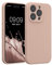 kwmobile Custodia Compatibile con Apple iPhone 15 PRO Cover - Back Case per Smartphone in Silicone TPU - Protezione Gommata - Rosa Antico
