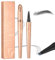 Augenbrauenstift Wasserfest, 3D Microblading Augenbrauenstift Eye Brow Pencil mit 4 Gabelspitze Applikator, Dunkelbraun Eyebrow Pencil Erzeugt Mühelos Natürlich Aussehende Brauen (3#-Grau)