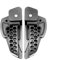 Motorrad Fußrasten Für Vespa Primavera Sprint125 150 17–22 Fuß-Fußpedal-Adapter, Motorrad, Faltbare hintere Beifahrer-Fußstützen, Stufenverlängerung(Gray)