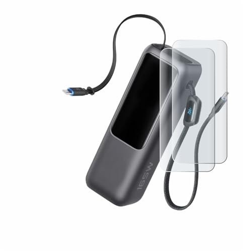BROTECT Schutzfolie für Anker Laptop Powerbank A1695 | 2 Stück Entspiegelnder Displayschutz Made in Germany Matte Full-Screen Folie Full-Cover 3D Curved Anti-Reflexion Montage Kit