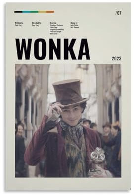 KPYHLXZE Wonka Polaroid-Poster, dekoratives Gemälde, Leinwand, Wandposter und Kunstdruck, moderne Familienschlafzimmer-Dekoration, Poster, 30 x 45 cm