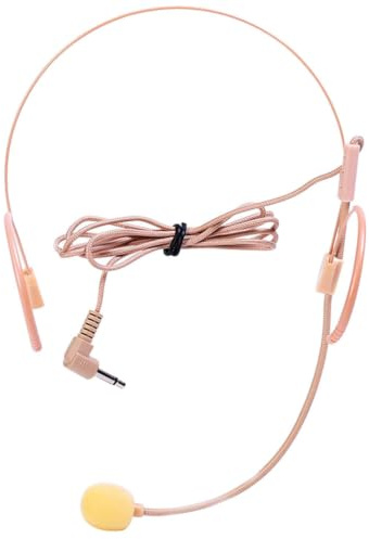 ELAYARD - Auriculares micro con cable cantante, cabezal montado para micrófono portátil, para canto, amplificador de voz sin distorsión, cómodo para presentadores y músicos